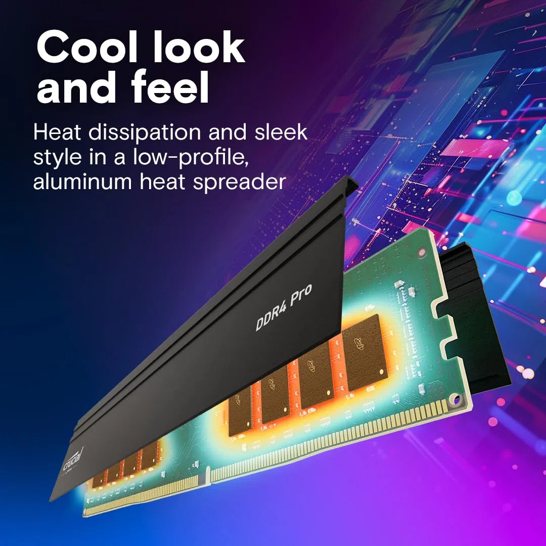 Crucial Pro DDR4 RAM 32GB Kit (2x16GB) 3200MHz, Intel XMP 2.0, PC Computer Arbeitsspeicher - CP2K16G4DFRA32A