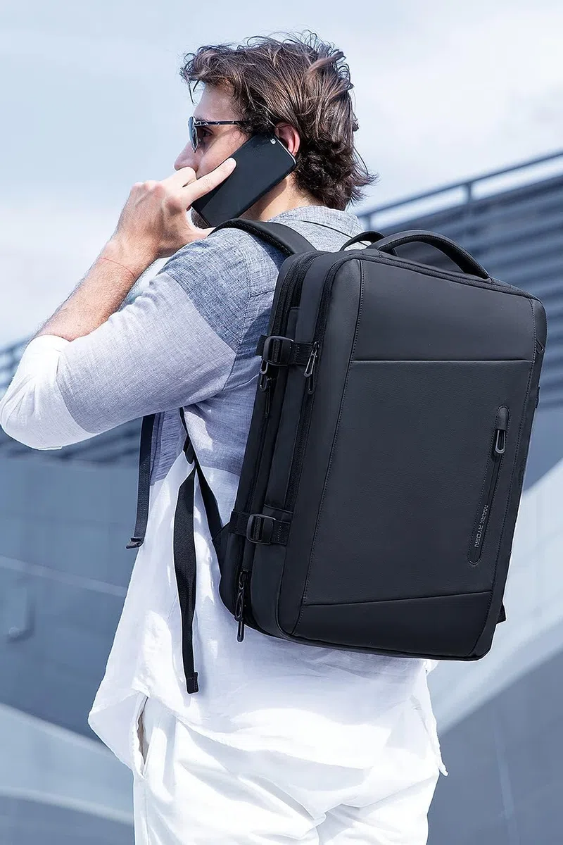 MARK RYDEN Erweiterbarer 26L-38L Rucksack,Business Herren, Laptop-Tasche 17 Zoll,Hydrophobe Stoffe, Diebstahlsicher, Fluggeprüfter, Handgepäck