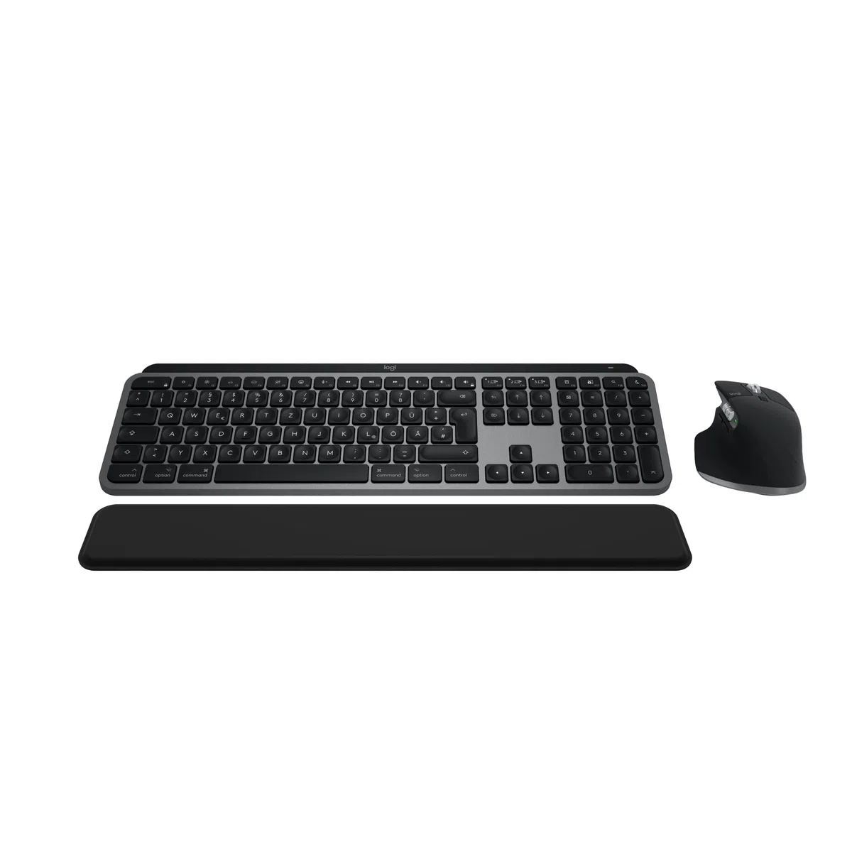 Logitech MX Keys S Combo for Mac, kabellose Tastatur/Maus mit Handballenauflage, beleuchtete Tastatur, schnellscrollende Maus, Bluetooth USB C für Pro/MacBook Air/iMac/iPad, QWERTZ DE - Grau