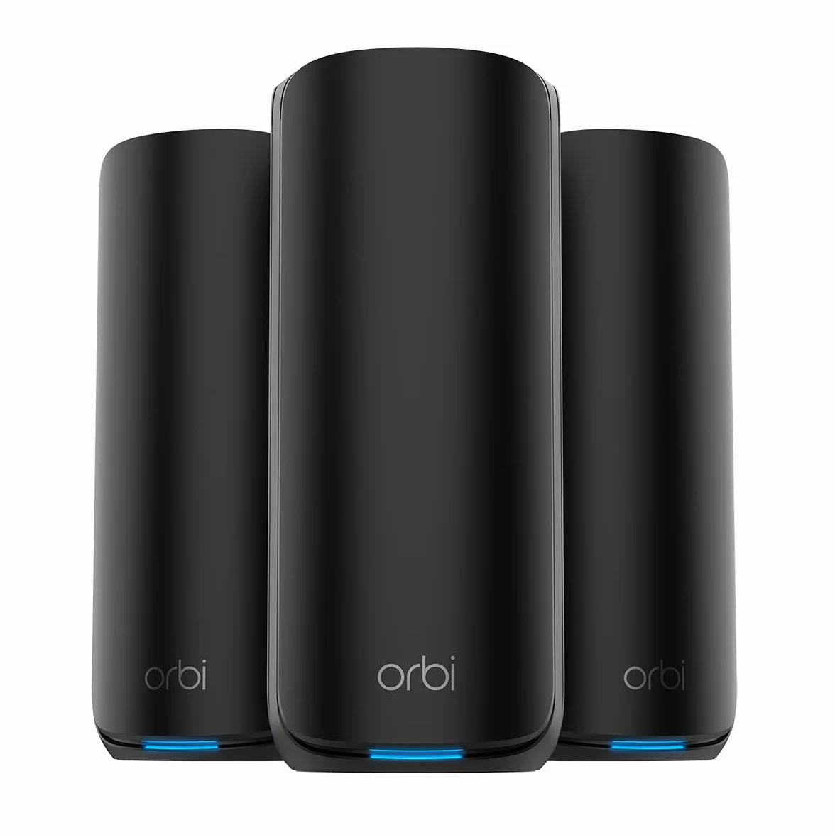 NETGEAR Orbi Serie 870 | Mesh WiFi-7 System | RBE873B | Mesh WiFi 7 Router und 2 Satelliten | Bis zu 21 Gbit/s | Abdeckung 600 m² | 150 Geräte | 10-GB-Internetport | Tri-Band BE21000 | 3 Pack Schwarz