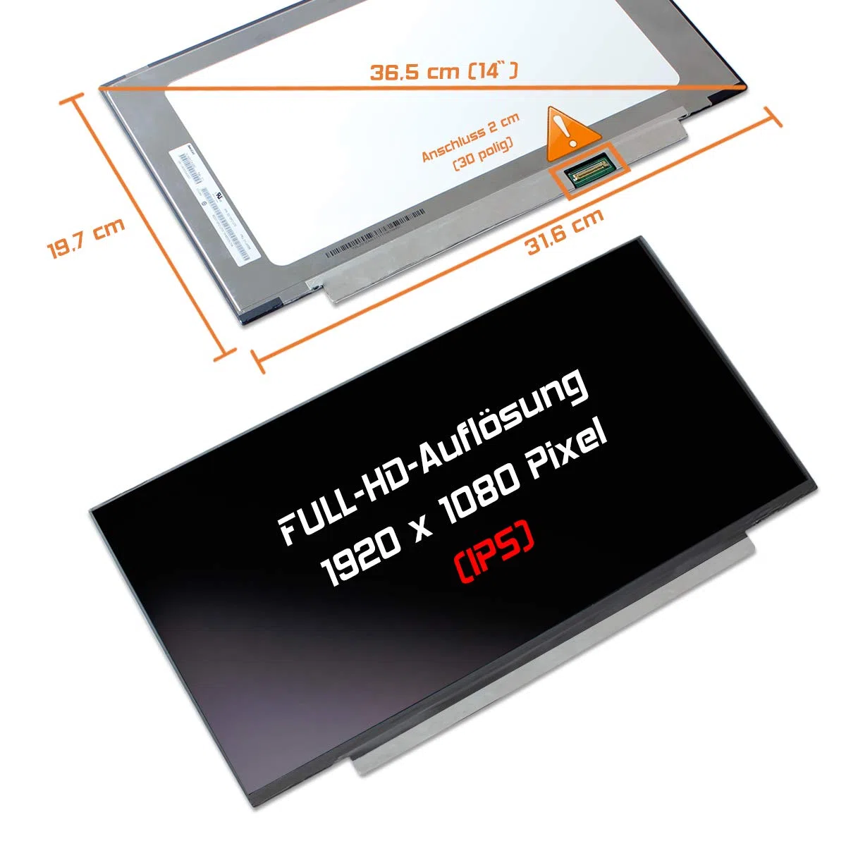 14" LED Display matt passend für Lenovo V14-IWL IPS Full-HD