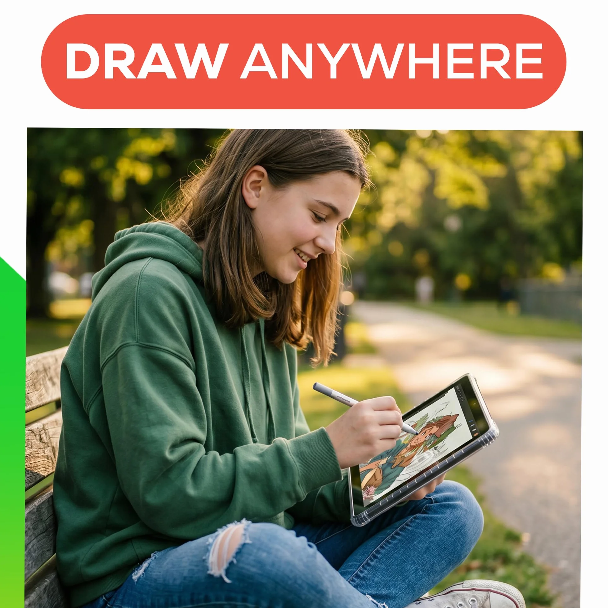 PicassoTab A10 Zeichentablett • Kein Computer Erforderlich • Stylus-Stift, Pro Zeichen-Apps & Tutorials • 10" Bildschirm, Tragbares Eigenständig Grafiktablett für Digitale Künstler & Studenten • A10