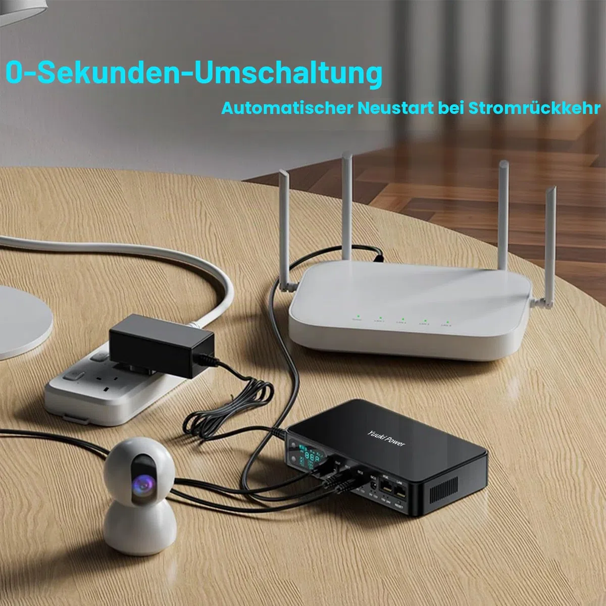 Mini UPS 12V 2A Router USV 10400mAh Unterbrechungsfreie Stromversorgung 9V 2A USB 5V 3,6A