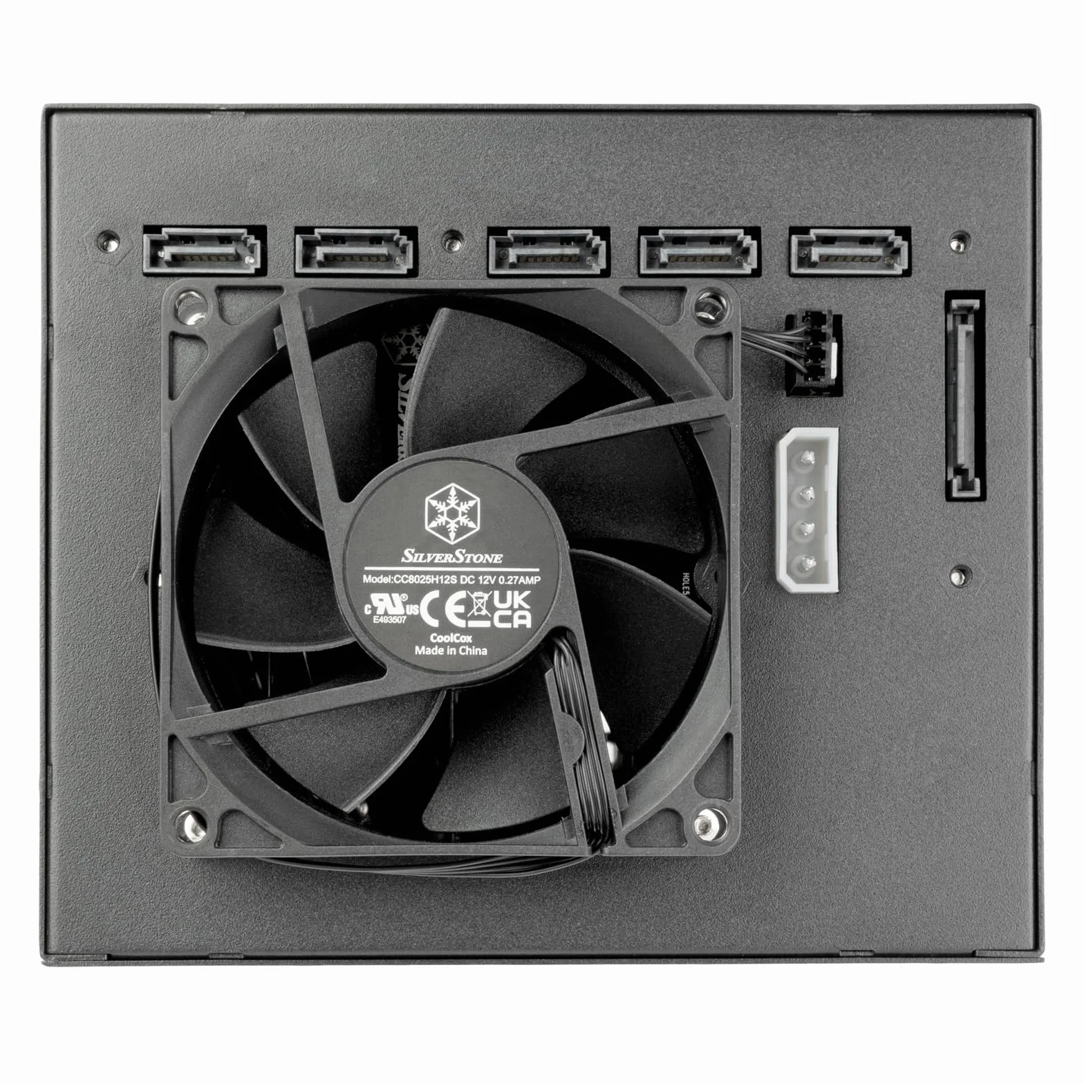 Silverstone SST-FS305B-E - DREI-5,25-Zoll-Geräte-Einschub-auf-fünf-3,5-Zoll-SAS-12G/SATA-6-Gbit/s-Hot-Swapping-Adapterkäfig, SST-FS305B-E (Schwarz+Schwarz)
