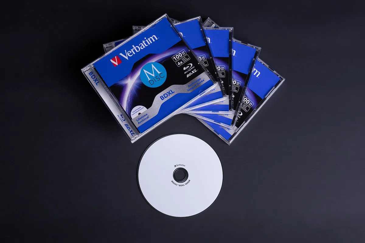 Verbatim M-Disc BD-R mit 100 GB - 4-fache Brenngeschwindigkeit - langlebige Blu-Ray Disc - 5 Stück
