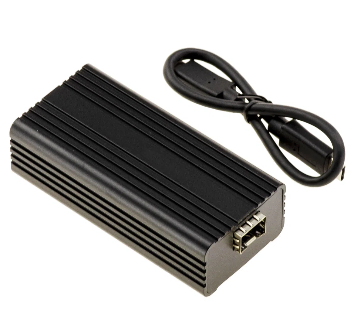KALEA-INFORMATIQUE USB4-Thunderbolt-3/4/5-zu-10G-SFP+-Glasfasernetzwerk-Adapterkabel mit Realtek RTL8157-Chipsatz – Geräuschloser, lüfterloser Glasfaser-Ethernet-Konverter