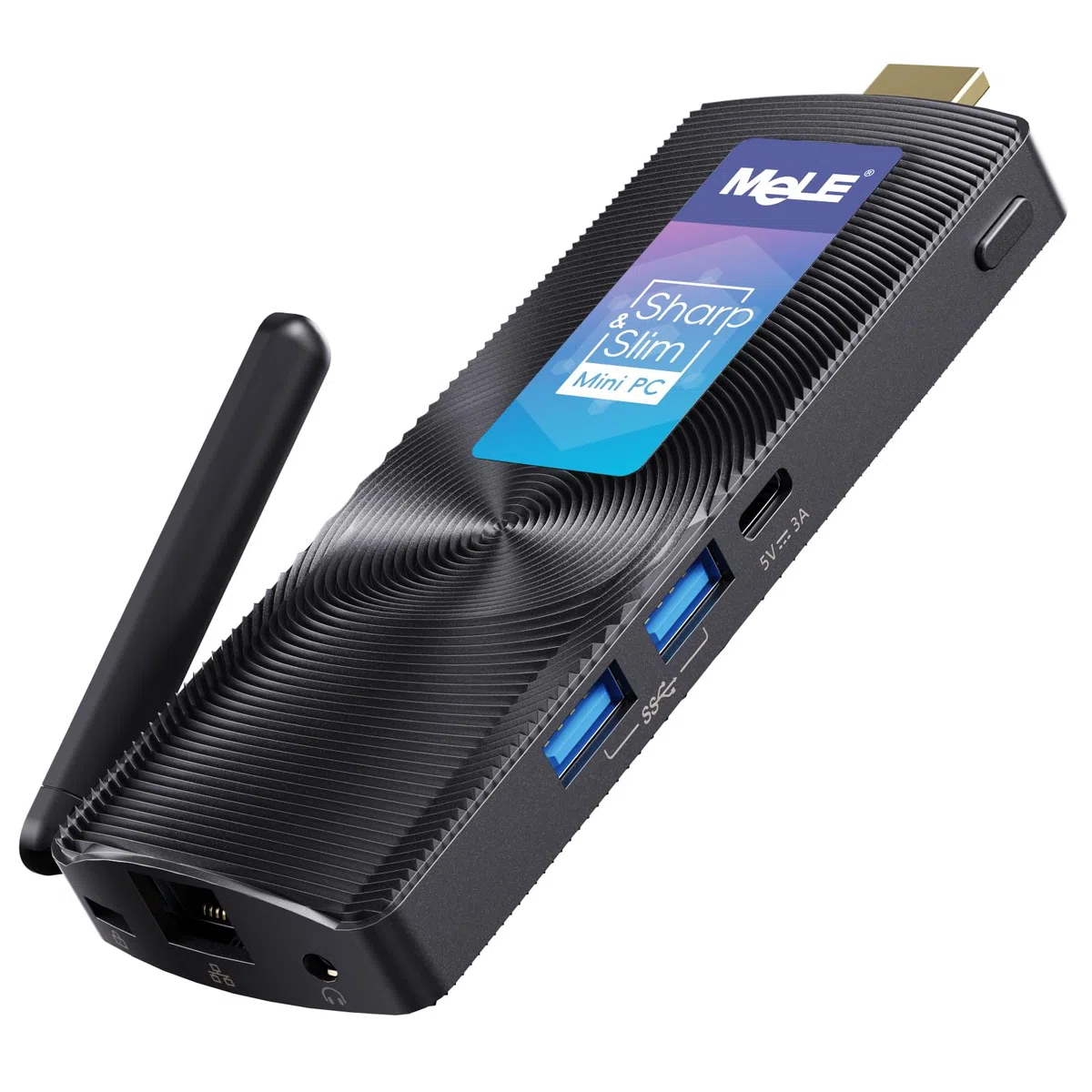 MeLE PCG02 Mini-PC-Stick Lüfterloser Celeron J4125, Kleiner Computer, Micro-PC, LPDDR4, Win11, HDMI 4K 60Hz, 2.4G/5G Wi-Fi 5, Gigabit Ethernet, BT 4.2, USB 3.0, Wake on LAN, PXE (8G/256G)