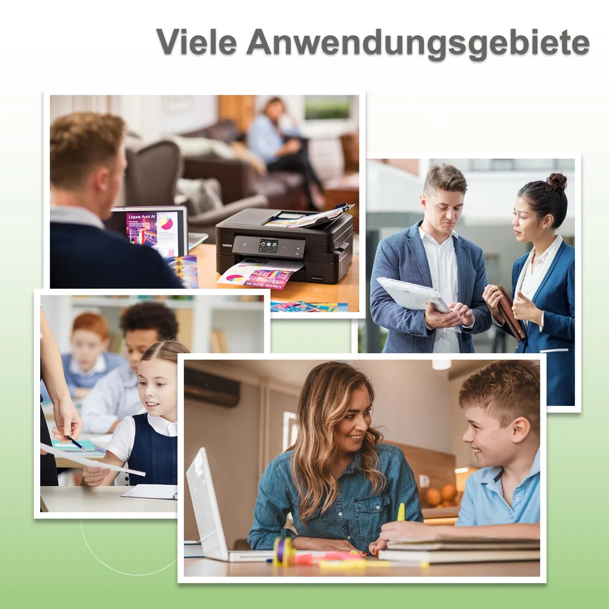 realink Set aus Multifunktionsdrucker TS8750 (Drucker, Scanner, Kopierer) inklusive 12 Druckerpatronen kompatibel für Canon TS8750