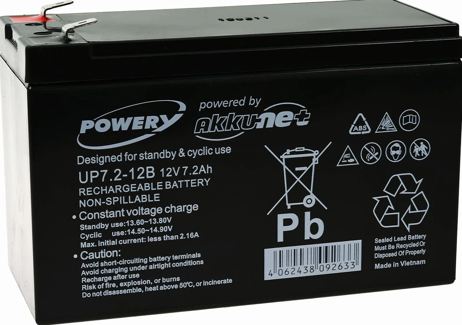 akku-net Blei-Gel-Akku für USV APC Smart-UPS SMT750I, 12V, Lead-Acid