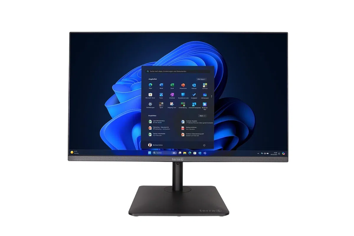 Terra All-in-One-PC 2401HA V2 GREENLINE – Intel Core 5 120U – 16GB RAM – 500GB SSD – 23,8" Full HD – HDMI – USB-C – USB 3.2 Gen2 – Intel UHD