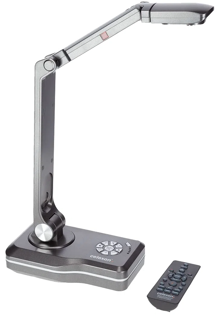 celexon Dokumentenkamera DK500 | Plug&Play in Full HD mit 5MP, 10x Zoom, OCR-Texterkennung | interaktive Präsentationen mit Mac OS & Windows per HDMI/USB/VGA | ideal für Schule, Büro & Videocalls