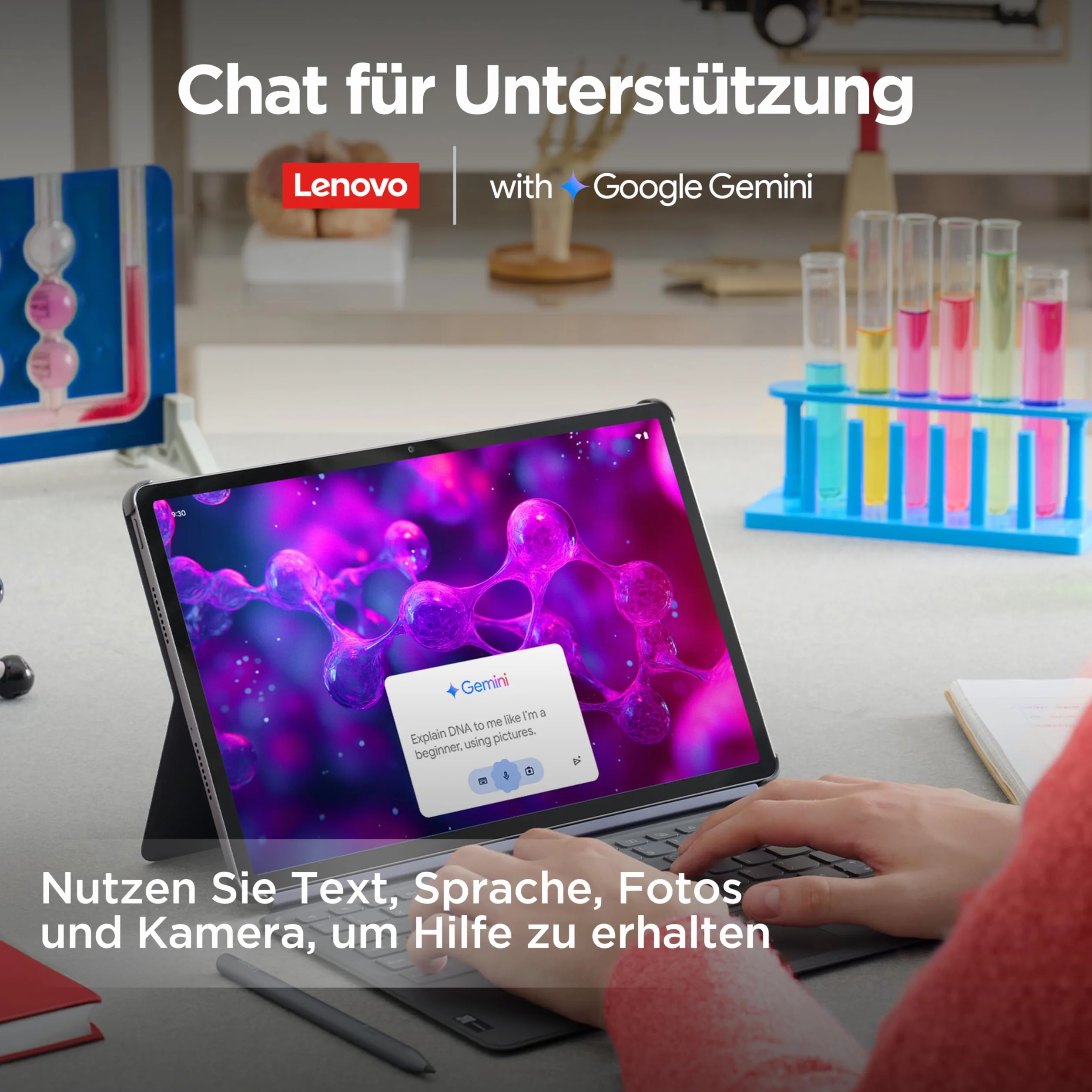 Lenovo Idea Tab Pro Tablet, 12.7" 3K Display, MediaTek Dimensity 8300, 8GB RAM, 256GB eMMC Speicher, Android, Luna Grau, inkl. Tab Pen Plus