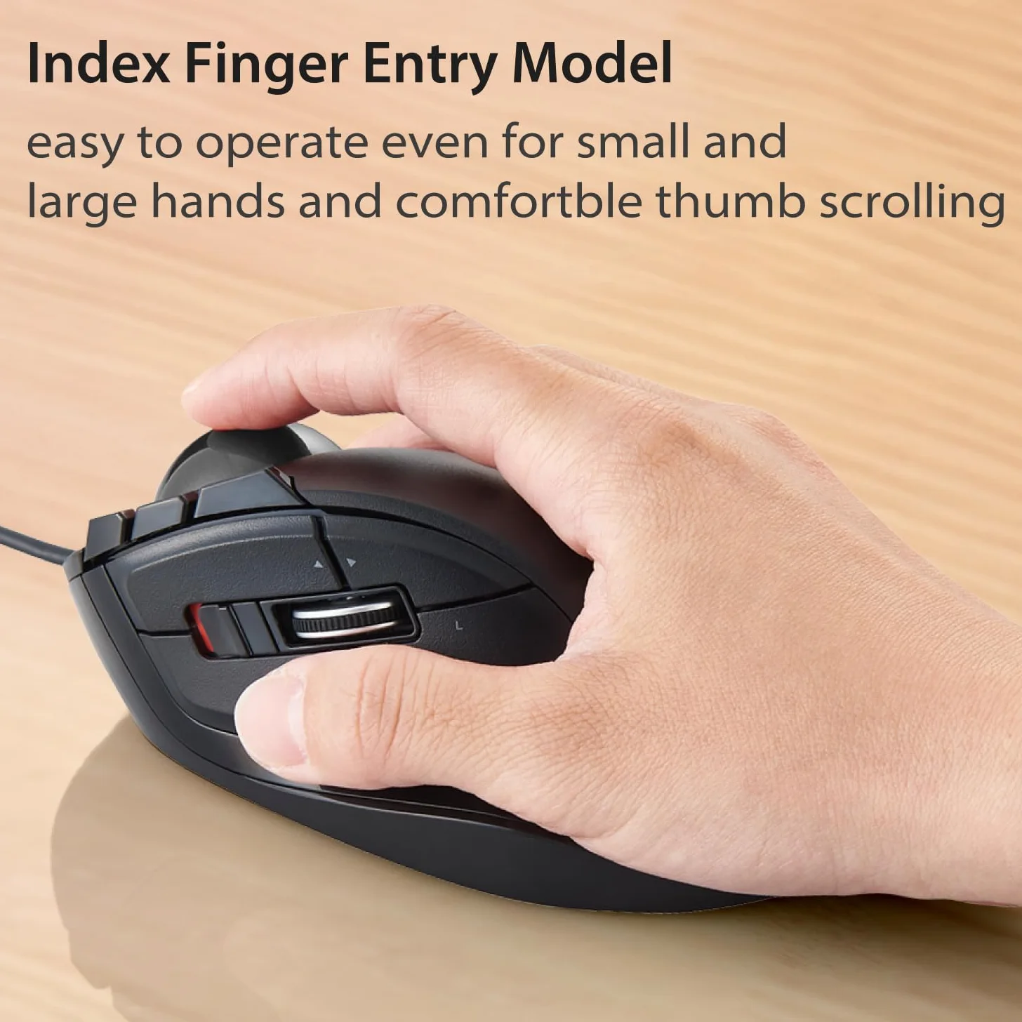Elecom M-DT2URBK Scroll-Rad, Trackball, PC/Mac, 4-Wege