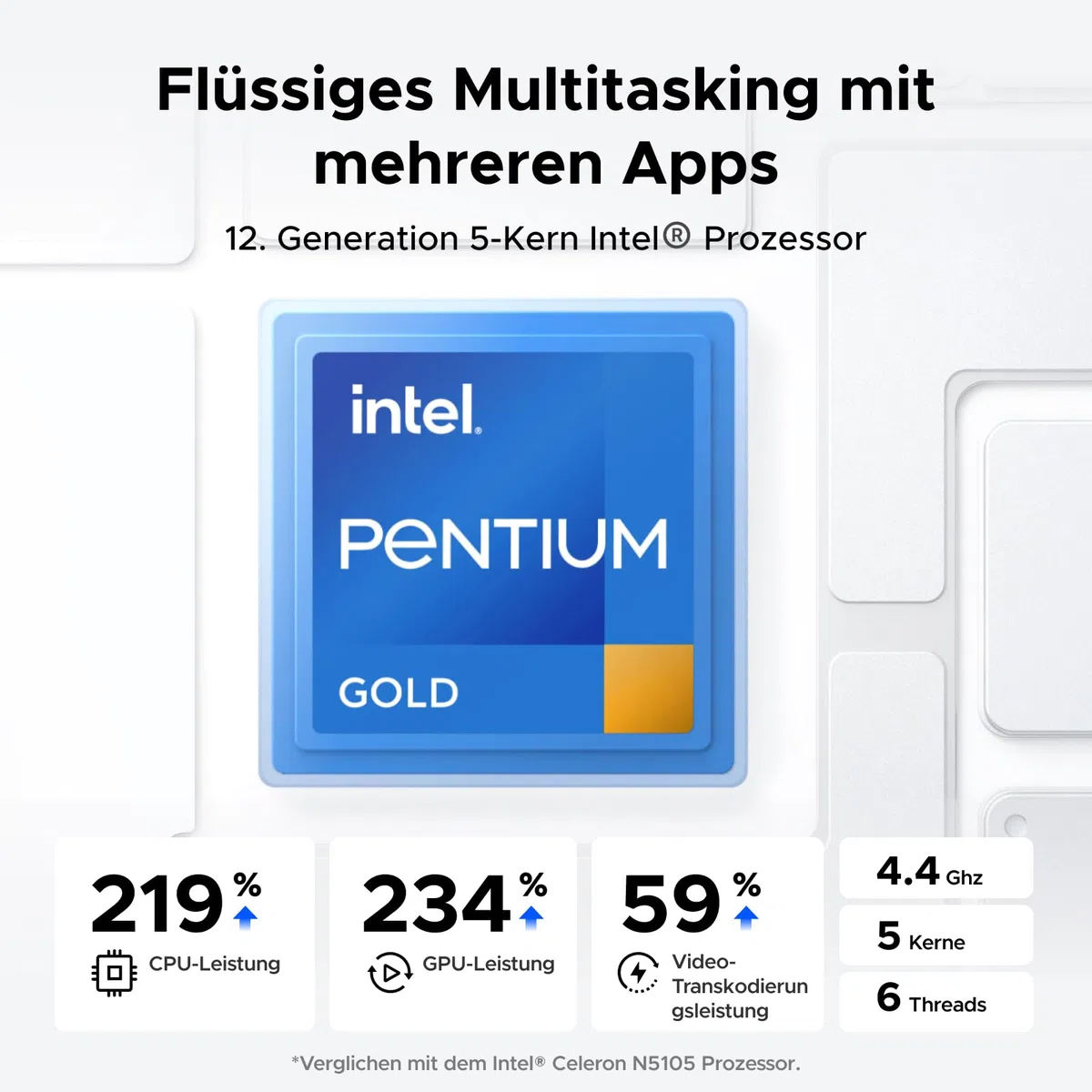 UGREEN NASync DXP4800 Plus 4-Bay Desktop-NAS mit 120W USV Stromversorgung,