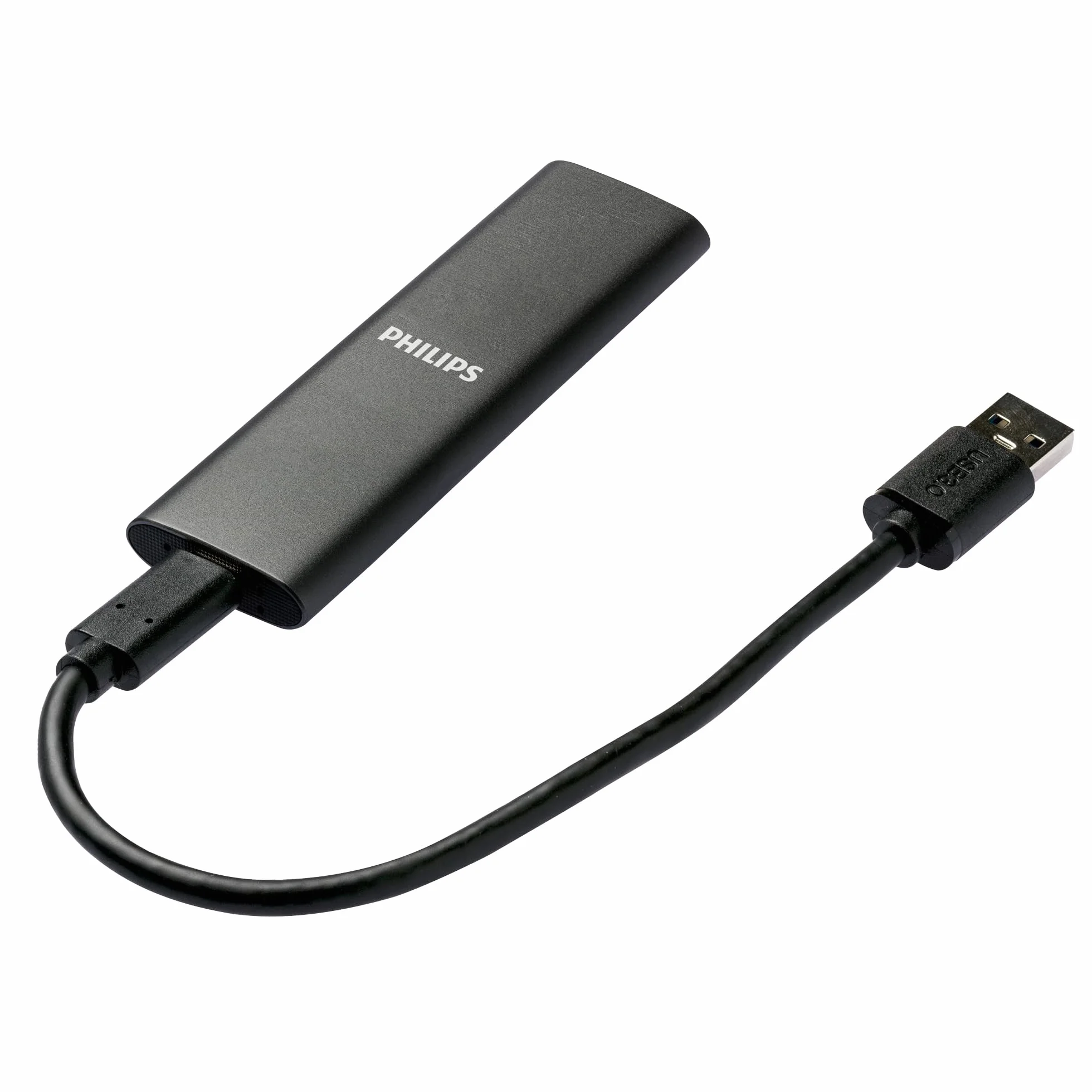 Philips Externe Portable SSD 250 GB - Ultra Slim SATA Ultra Speed USB-C, Lesegeschwindigkeit bis zu 540 MB/s, Aluminium