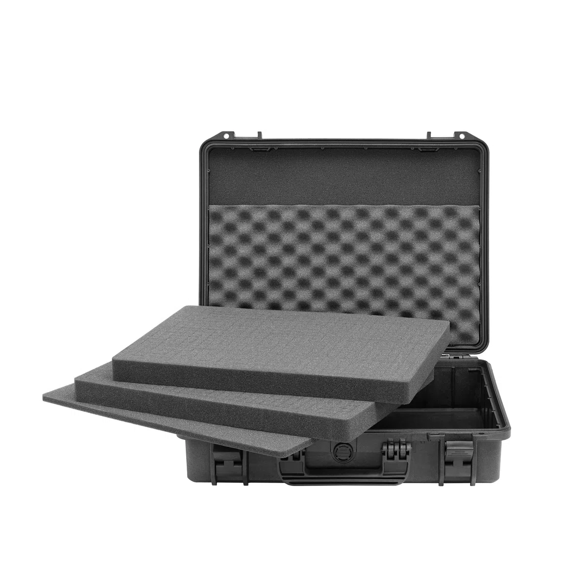 TOMcase Laptop Koffer 14-18 Zoll IP67 - Wasserdichter Hartschalenkoffer für Notebook, MacBook & Zubehör – Stoßfester Outdoor Transportkoffer mit Schaumstoffeinlage - Staubdicht - Made in Germany