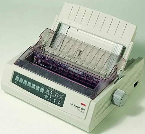 OKI Microline 3390, EN 390Zeichen pro Sekunde 360 x 360DPI - Nadeldrucker (EN, 360 x 360 DPI, A4 (210 x 297 mm), 390 Zeichen pro Sekunde, 3 Kopien, Code 39,UPC-A,UPC-E, 64 KB)