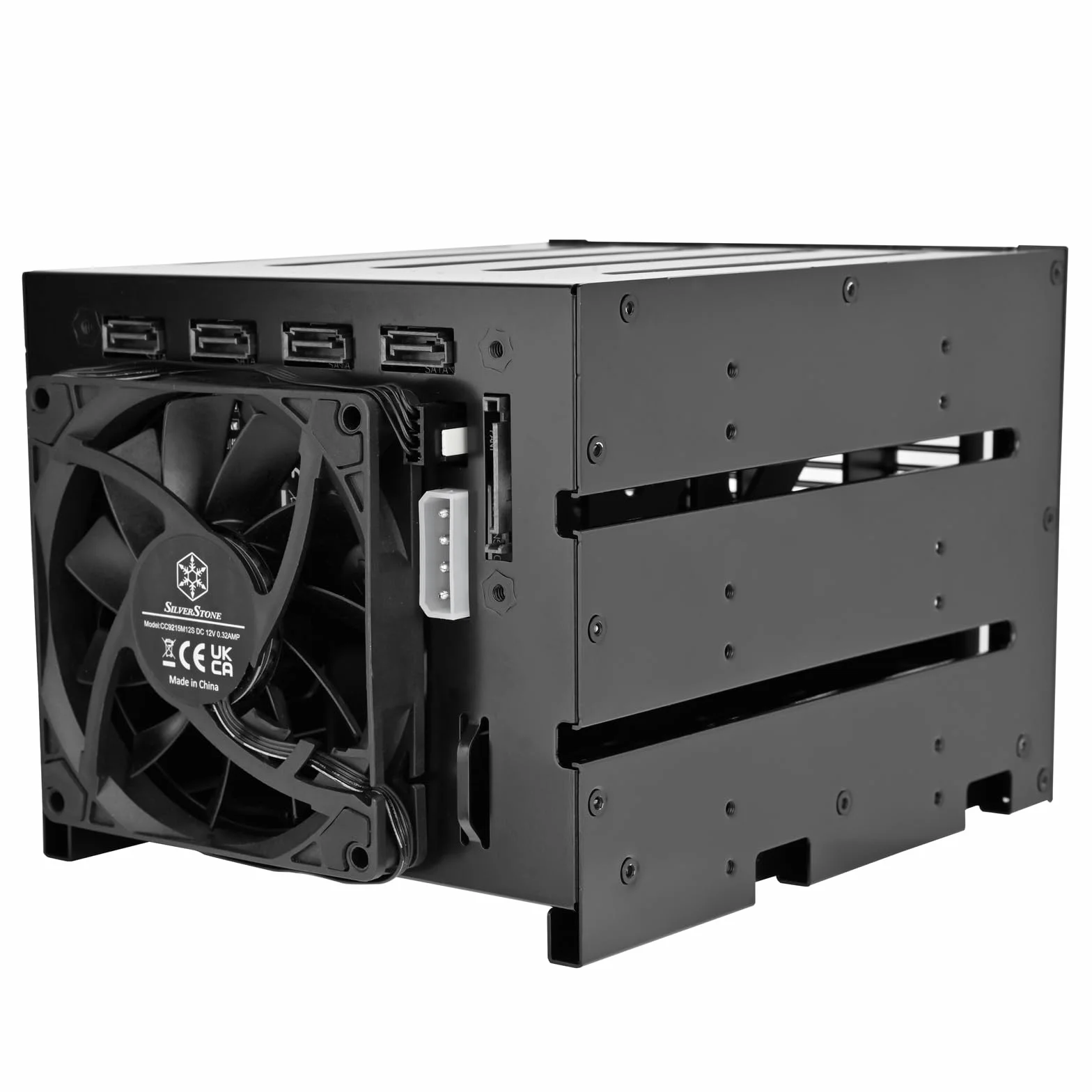 Silverstone Technology SST-FS304B-V, DREI 5,25-Zoll-Geräteeinschübe an Vier 3,5-Zoll-SAS 12G / SATA 6 Gbit/s Hot-Swap-Käfig mit Unterstützung für 9,5 mm Slim ODD