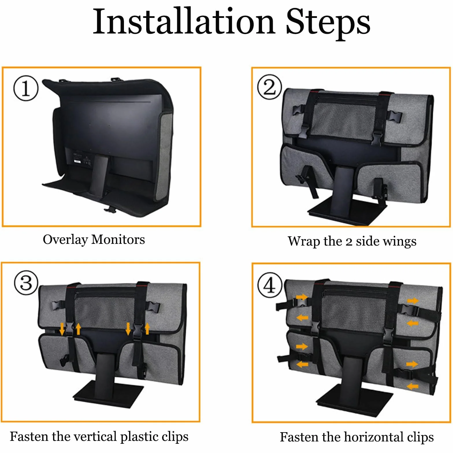 iFCOW Tragetasche für Desktop- Computer, 24 Zoll tragbare Desktop- Computer- Aufbewahrungstasche Monitor- Staubschutz mit Handgriff Strap