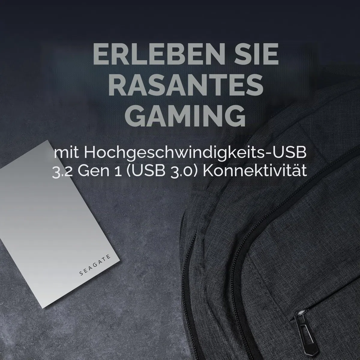 Seagate Game Drive STLV2000101 Externe Festplatte für PS5, 2 TB, USB 3.0, offizielles Lizenzprodukt, Blaue LED