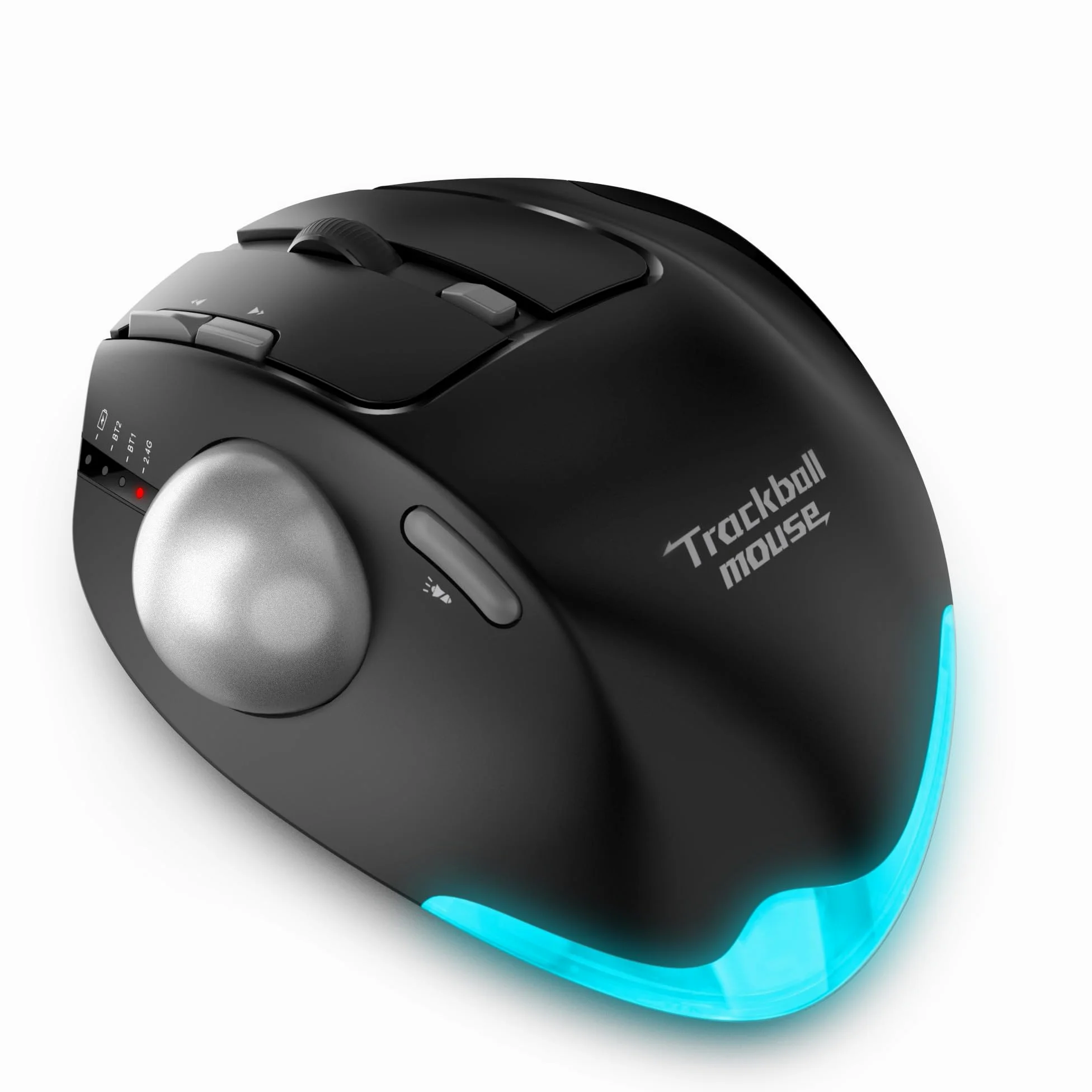 zelotes Kabellose Trackball Maus,Bluetooth,4800DPI,8 Tasten,Daumenbedienung,Wiederaufladbar, Ergonomische Design,Maus Kabellos Funkmaus für Laptop,PC,Tablets