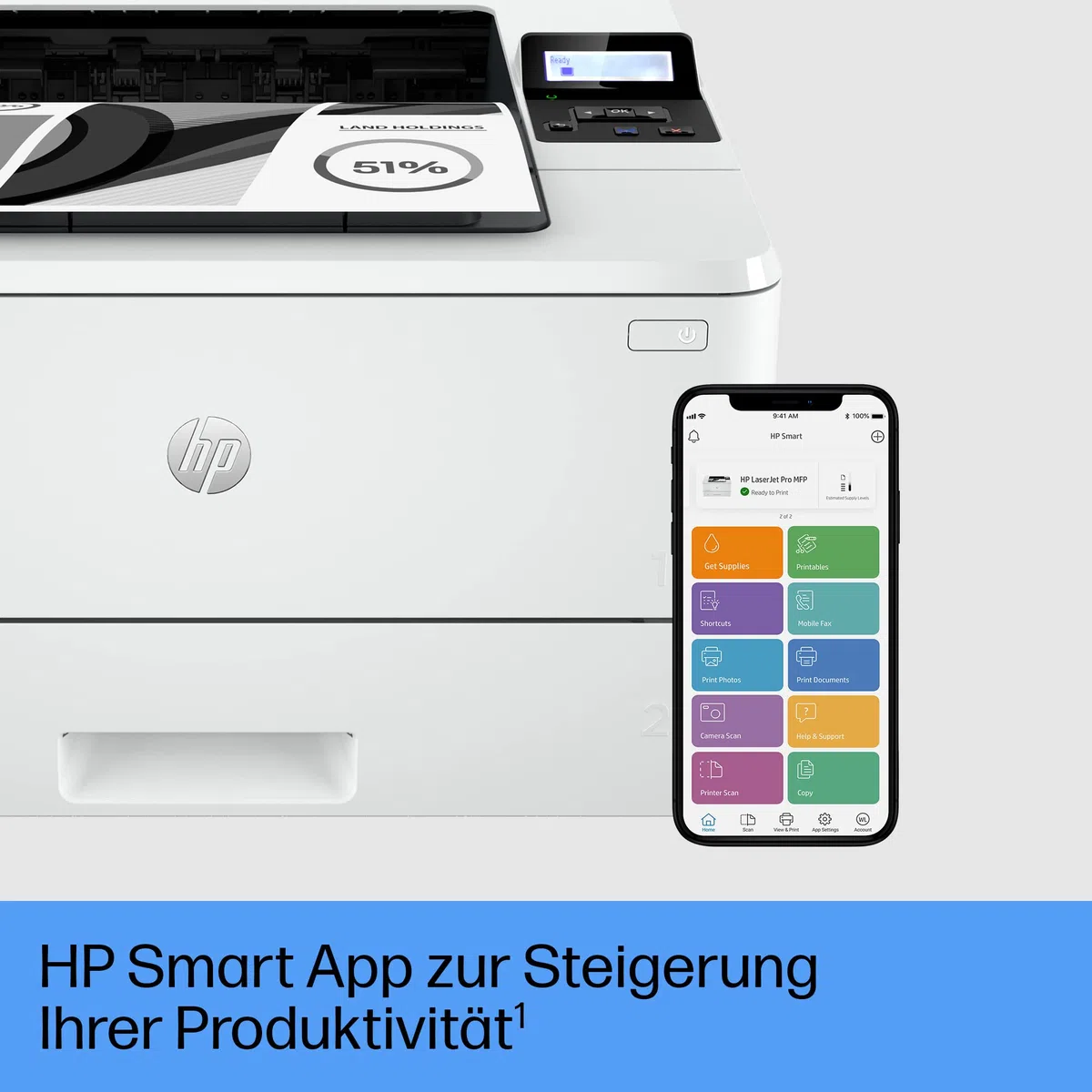 HP LaserJet Pro 4002dw Laserdrucker, Automatischer beidseitiger Druck, Hohe Druckgeschwindigkeit, WiFi, Hi-Speed USB, Ethernet, Smart App, Wolf Pro Security