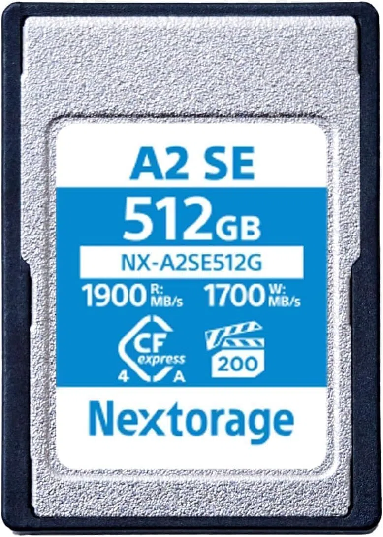Nextorage CFexpress Typ A Karte 512GB, VPG200 japanische speicherkarte datenspeicher CF Express Type A Card, Kamera Zubehör für Sony/Fujifilm, A2SE NX-A2SE512G