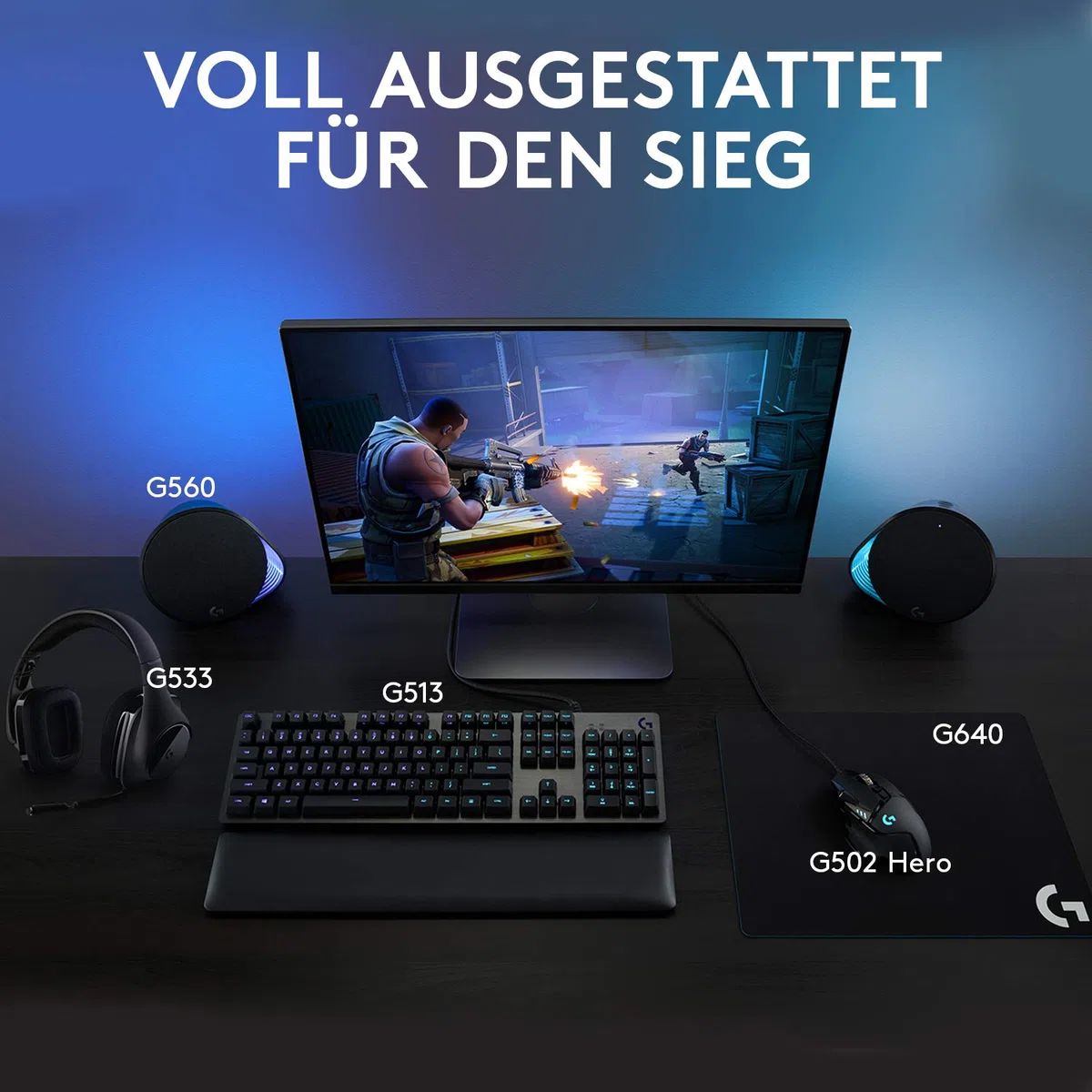 Logitech G560 PC Gaming Lautsprecher mit DTS:X Ultra Surround Sound, Spielbasierter LIGHTSYNC RGB-Beleuchtung, Zwei Satellitenlautsprecher und Subwoofer, Immersives Gaming-Erlebnis - Schwarz