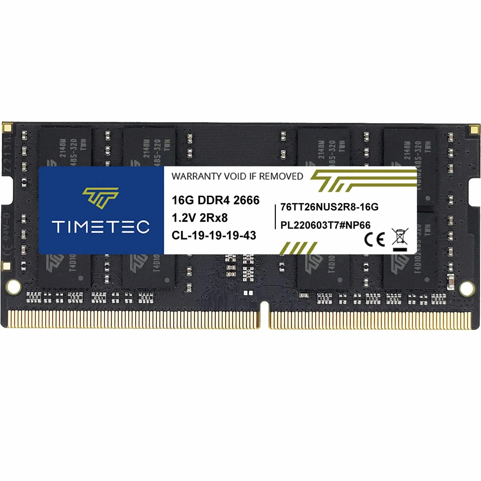 Timetec 16 GB DDR4 2666 MHz (PC4-2666V) PC4-21300 SODIMM – Non-ECC Unbuffered, 260-Pin, 1,2 V, CL19 Speichermodul für Laptops, Mini-PCs und All-in-One-Computer