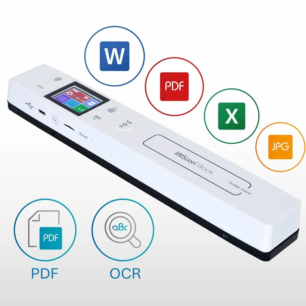 IRIScan Book Scanner – v7: Dokumentenscanner a4 + Hartschalentasche für Handscanner