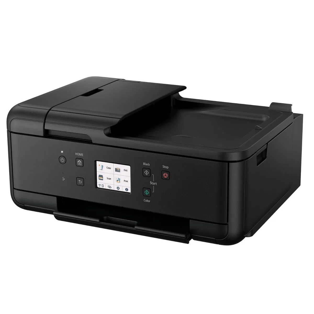 IC-Office TR7650 Farbtintenstrahl Multifunktionsdrucker 4-in-1 (Drucken, Kopieren, Scannen, Faxen, ADF, WLAN, AirPrint) schwarz + 15 XXL Tintenpatronen