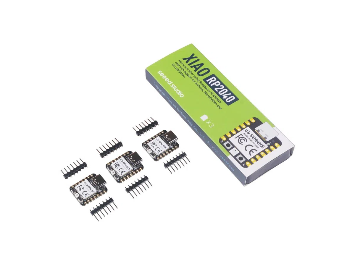 Seeed Studio XIAO RP2040 Mikrocontroller Dual-Core ARM Cortex M0+ Prozessor Arduino MicroPython CircuitPython 3 Stück