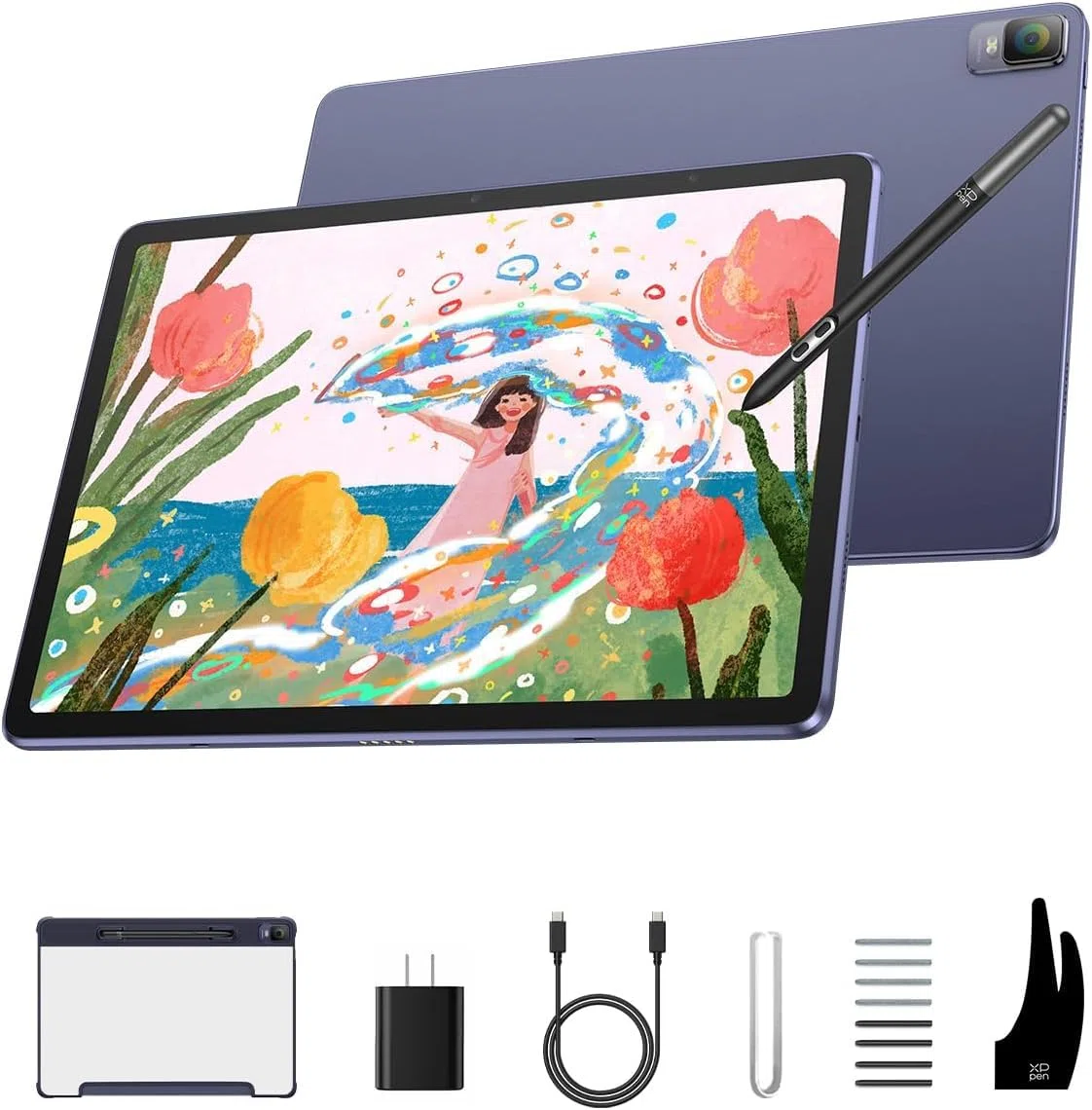 XPPen Grafiktablett, freistehend, Grafiktablett mit 12 Zoll (30,5 cm), Auflösung 2K, Farbbereich 77% NTSC, 109% sRGB, 82% Adobe RGB