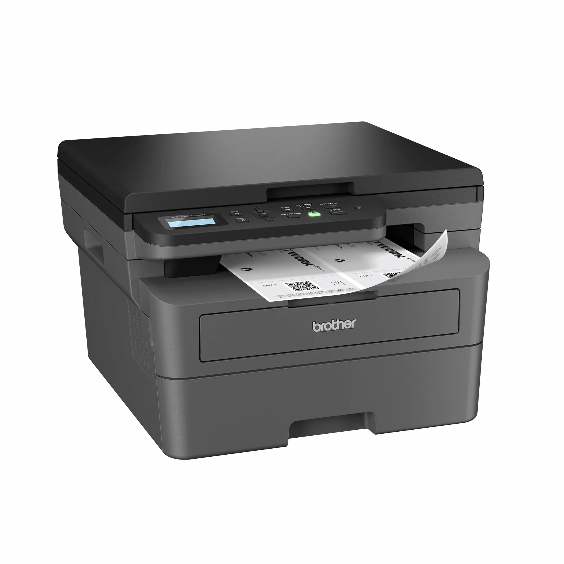 Brother DCP-L2620DW 3-in-1 Monochrom-Laser-Multifunktionsdrucker, 32 ppm, automatischer Duplexdruck, 2-zeiliges LCD-Bedienfeld, USB und 5 GHz WLAN