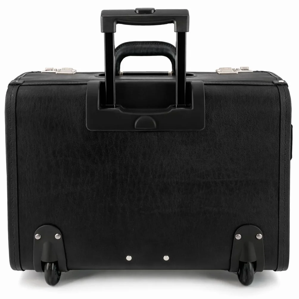 ALASSIO 92301 - Pilotenkoffer Silvana, aus Lederimitat, ca. 48 x 39,5 x 23 cm, schwarz