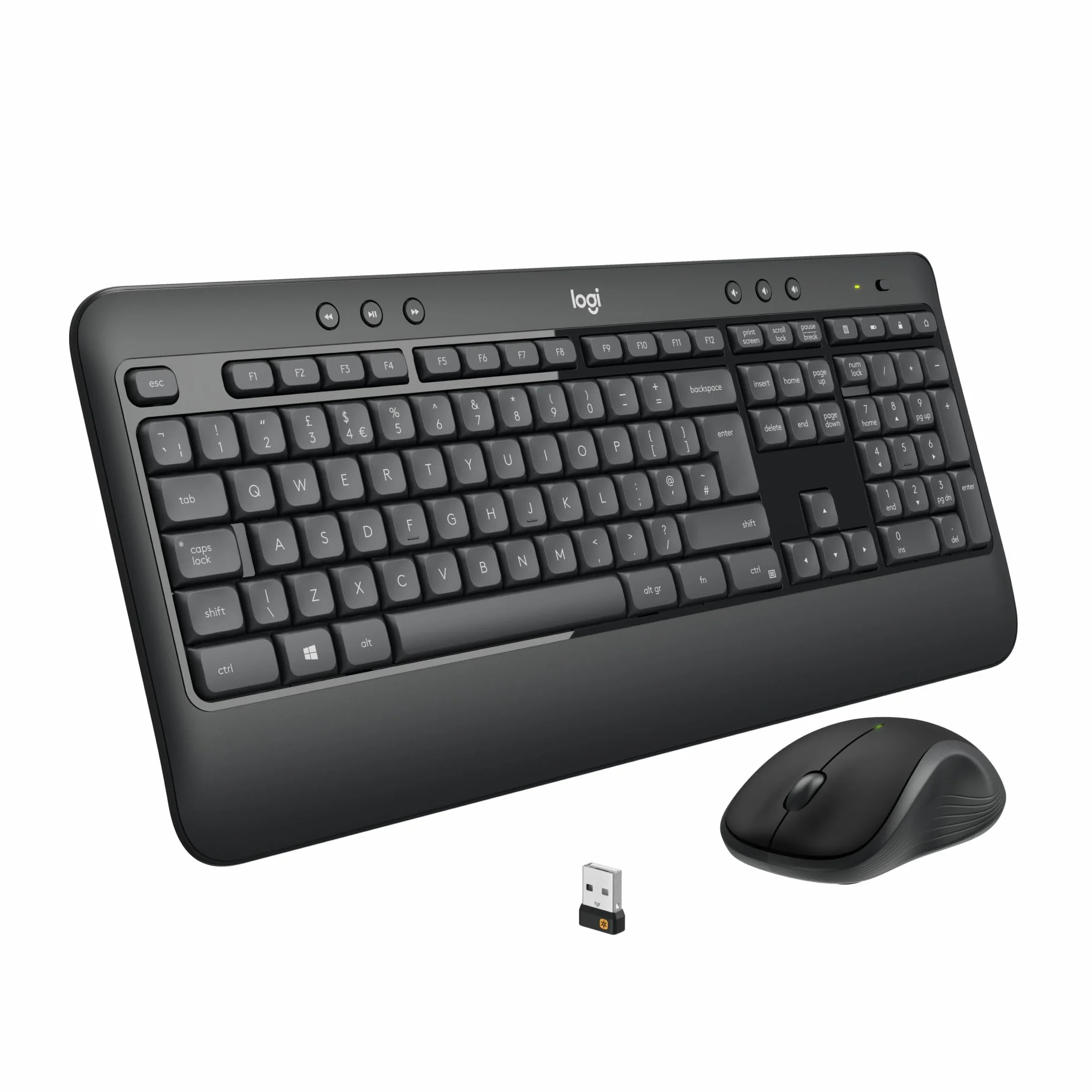 Logitech MK540 Advanced Kombi – Kabellose Tastatur und Maus für Windows, Deutsche QWERTZ-Tastatur – Schwarz
