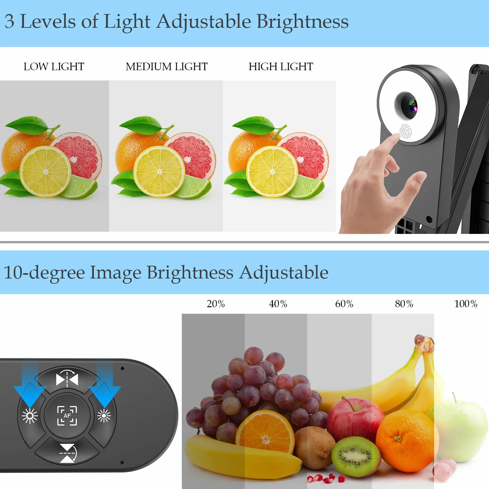 8MP Dokumentenkamera Schule & Visualizer für Klassenzimmer mit Dual-Mikrofon, 3-Stufen-LED-Licht, Auf und Ab, Linke und Rechte Bildumkehrung, Mehrgelenkig, für Fernunterricht und -Lernen