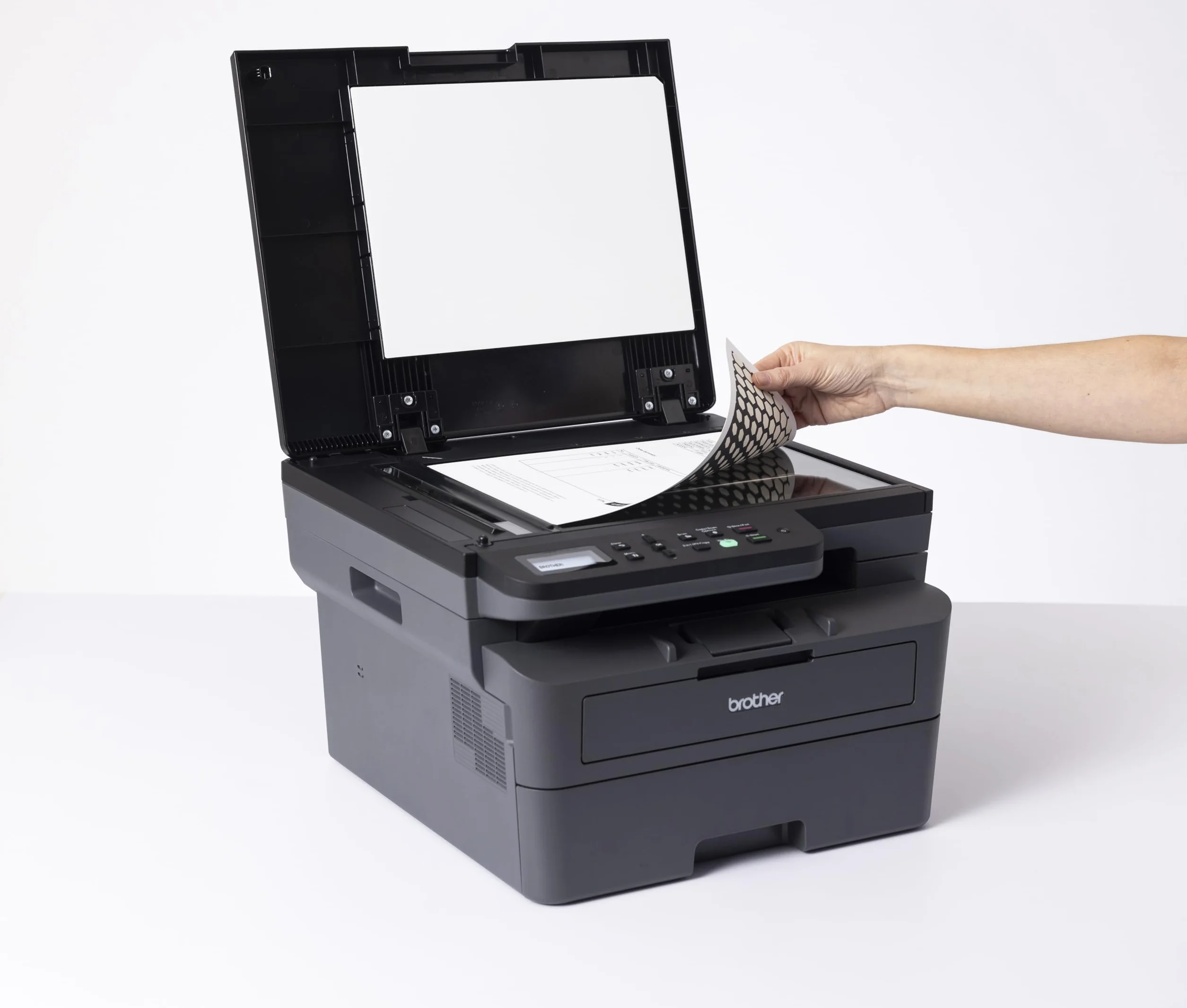 Brother DCP-L2627DW 3-in-1 Monochrom-Laser-Multifunktionsdrucker, 32 ppm, automatischer Duplexdruck, 2-zeiliges LCD-Bedienfeld, USB und 5 GHz WLAN