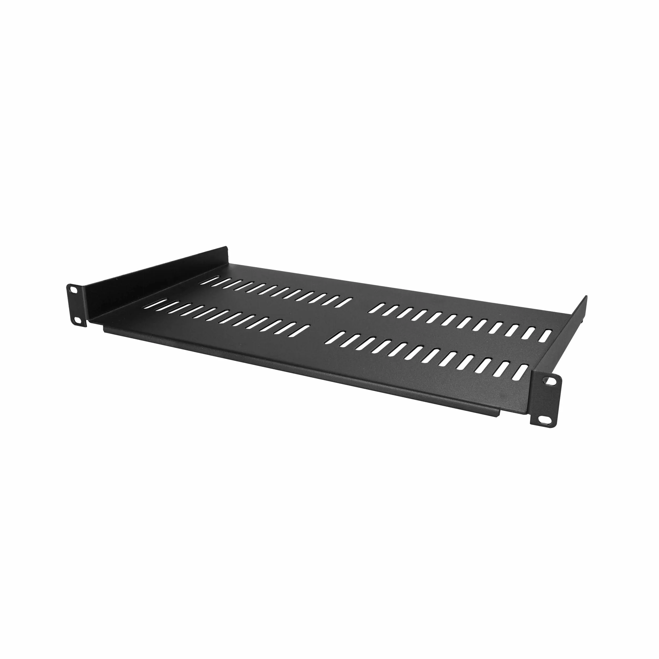 StarTech.com 1HE Regalboden für Racks - Belüftete Freitragende Fachboden für 19" Netzwerkschränke und Racks, 20kg, 10" Tief