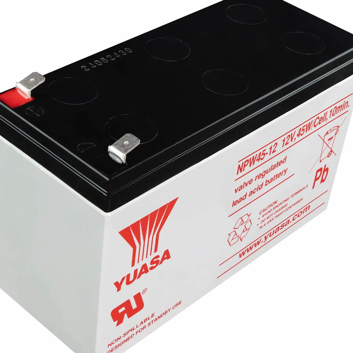 Yuasa Bleiakku für USV 12V 8,5Ah NPW45-12 (Faston 250 6,3mm)