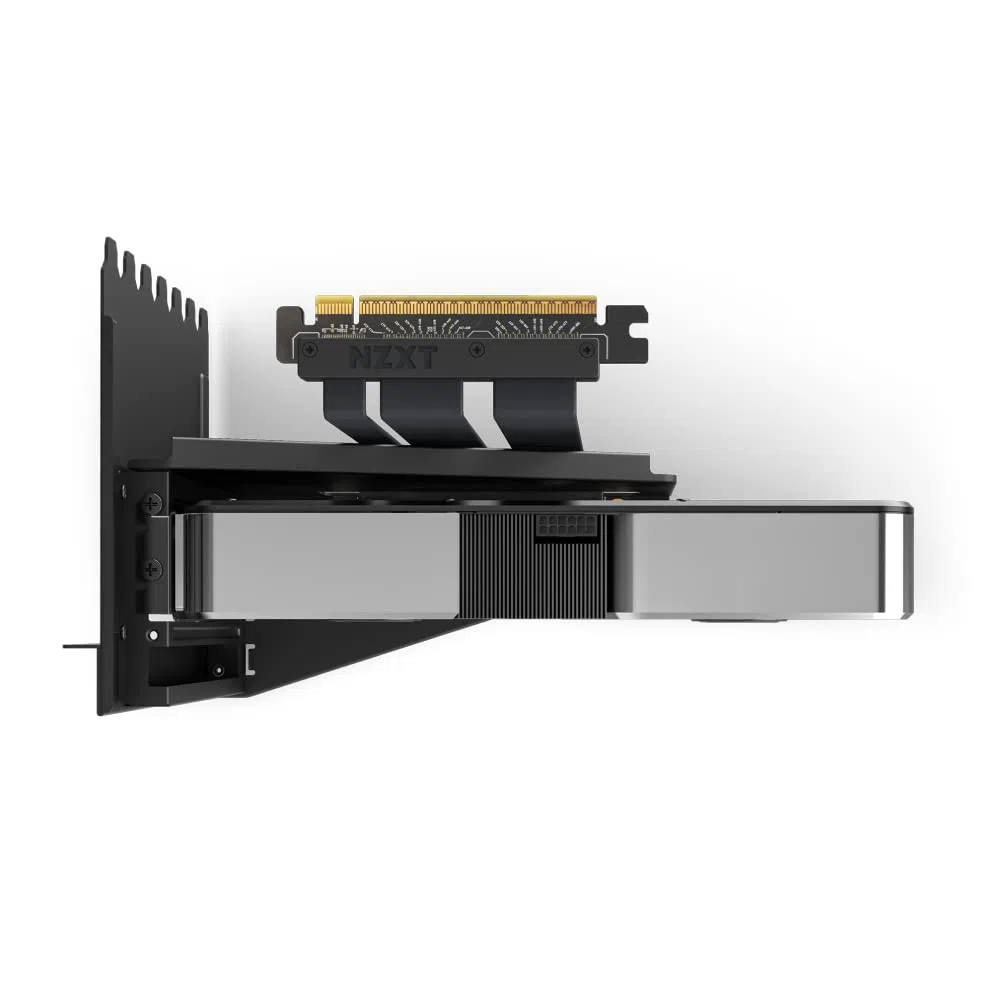 NZXT Vertical GPU Mounting Kit - AB-RH175-B1-175 mm PCIe 4.0x16 Riser-Kabel – GPU-Halterung – Robuste Stahlhalterung – Nur kompatibel mit Gehäusen der H5-, H7- und H9-Serie - Schwarz