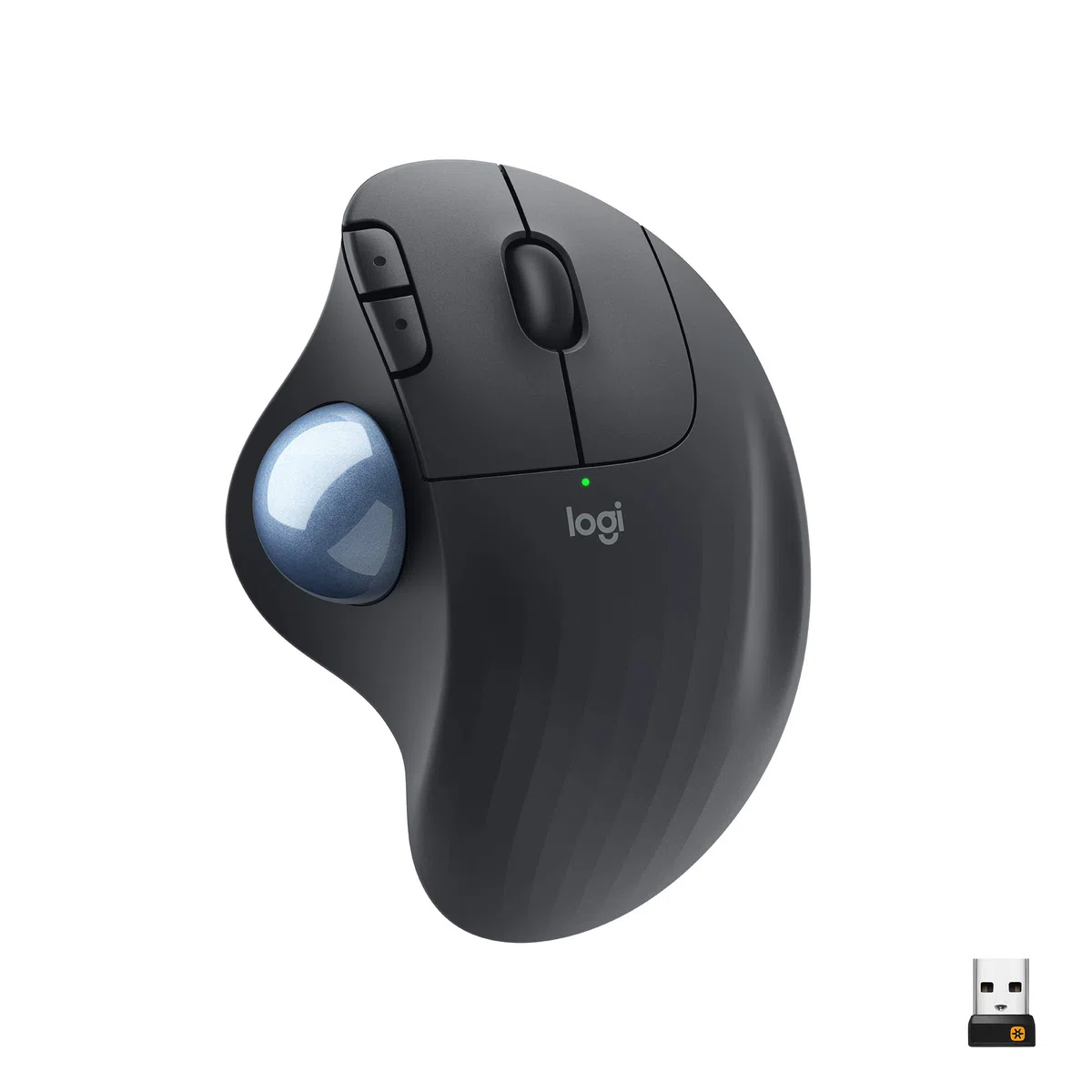Logitech Ergo M575 Wireless Trackball, Ergonomic Comfort Design, Optical Wireless up to 33 feet 2000 DPI, Bluetooth Technology - 910-005869 (Black) (Renewed)