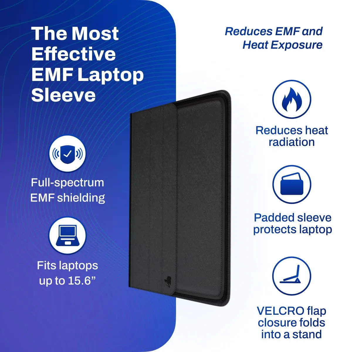 DefenderShield EMF-Schutz-Laptophülle & 5G Strahlungsblocker-Hülle – Notebook Computer EMF-Blockierung Shield Cover Lap Pad (passt bis zu 15 Zoll Laptop, MacBook usw.)