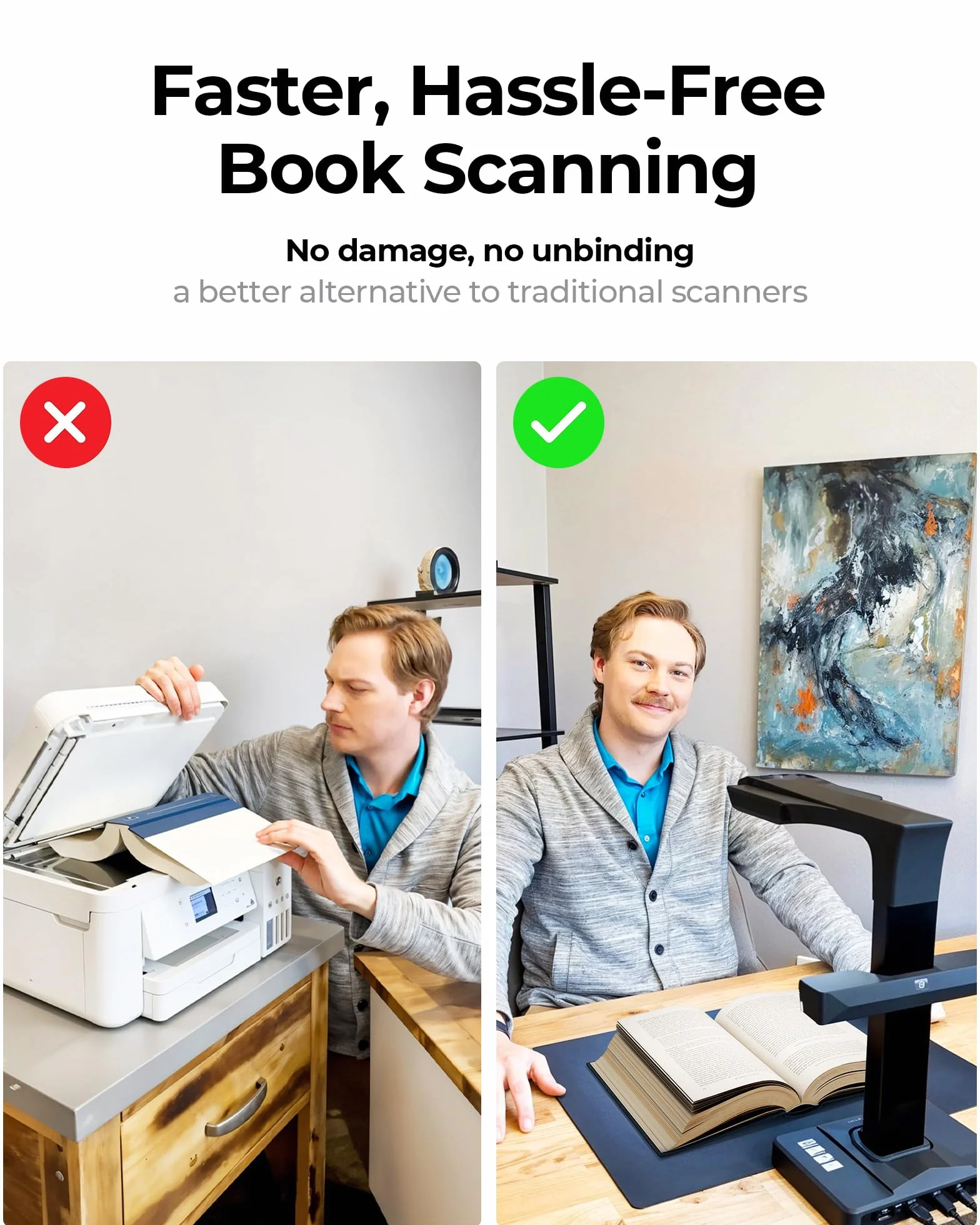 CZUR ET Max 38MP Buchscanner Professioneller Scanner mit Laser Curve Flattening-Tech, Dokumentenscanner, A3-Format, OCR für 180+ Sprachen, 4K HDMI-Ausgang, kompatibel mit Windows/macOS/Linux (38 MP)