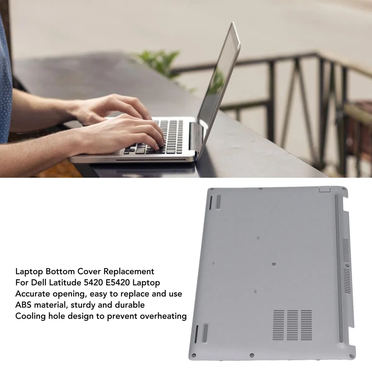 Laptop-Untergehäuseabdeckung, ABS-Kunststoff, Laptop-Ersatzteil, für Latitude 5420 E5420