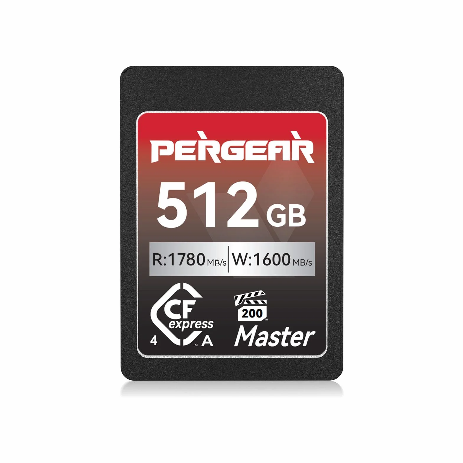 Pergear 512GB CFexpress 4.0 Typ A-Speicherkarte, Bis zu 1780MB/s Lesegeschwindigkeit und 1600MB/s Schreibgeschwindigkeit für 4K 120P, 8K 30P(Master Series), Kompatibel mit Sony Alpha und FX-Kameras