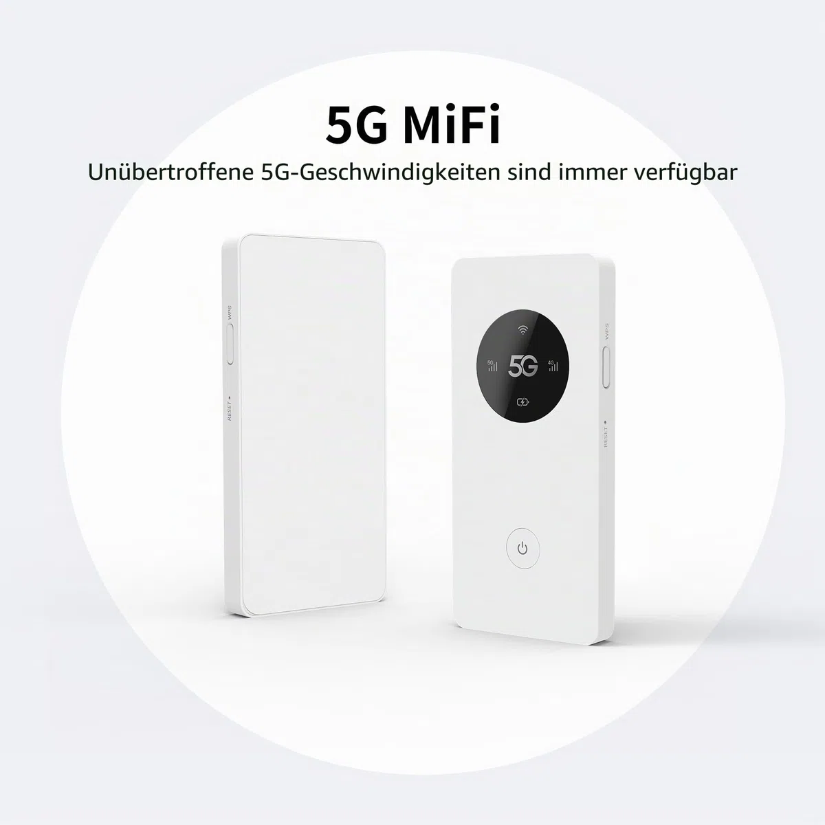 Tragbarer mobiler WLAN-Hotspot,5G-LTE-SIM-Router,2 Gbit/s,5000 mAh wiederaufladbarer Akku,kabelloses USB-WiFi-Modem,ohne Konfiguration,für Reisen und Arbeit,Nicht durchsuchen, APN ändern