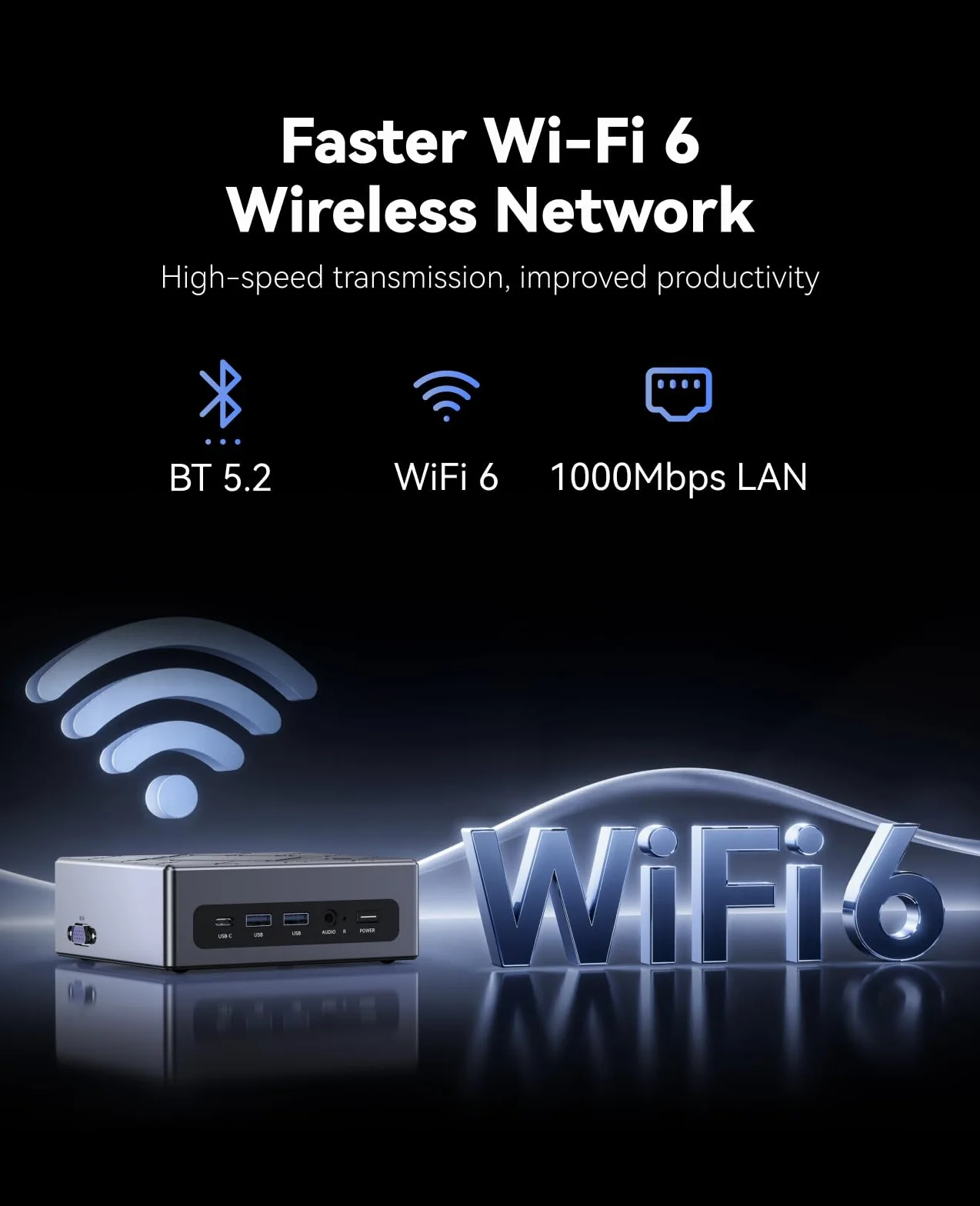 NiPoGi CK10 Mini PC W-11 Pro, Ιntel Core i5-12600H(12C/16T, bis zu 4,50 GHz), 16GB DDR4 512GB M.2 NVMe SSD Mini Desktop Computer für Büro, WiFi 6, Ιntel Iris Xe-Grafik, 2X HDMI+VGA, 4K Triple Display.
