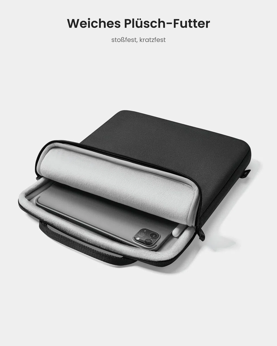 tomtoc Slim Tablet Tasche für 13 Zoll iPad Pro M4 2024, 13 Zoll iPad Air M3/M2 2025-2024, 12,9" iPad Pro mit Magic/Smart Keyboard Folio, Schultertasche mit Griff für Galaxy Tab S9+/S8+, Surface Pro 10