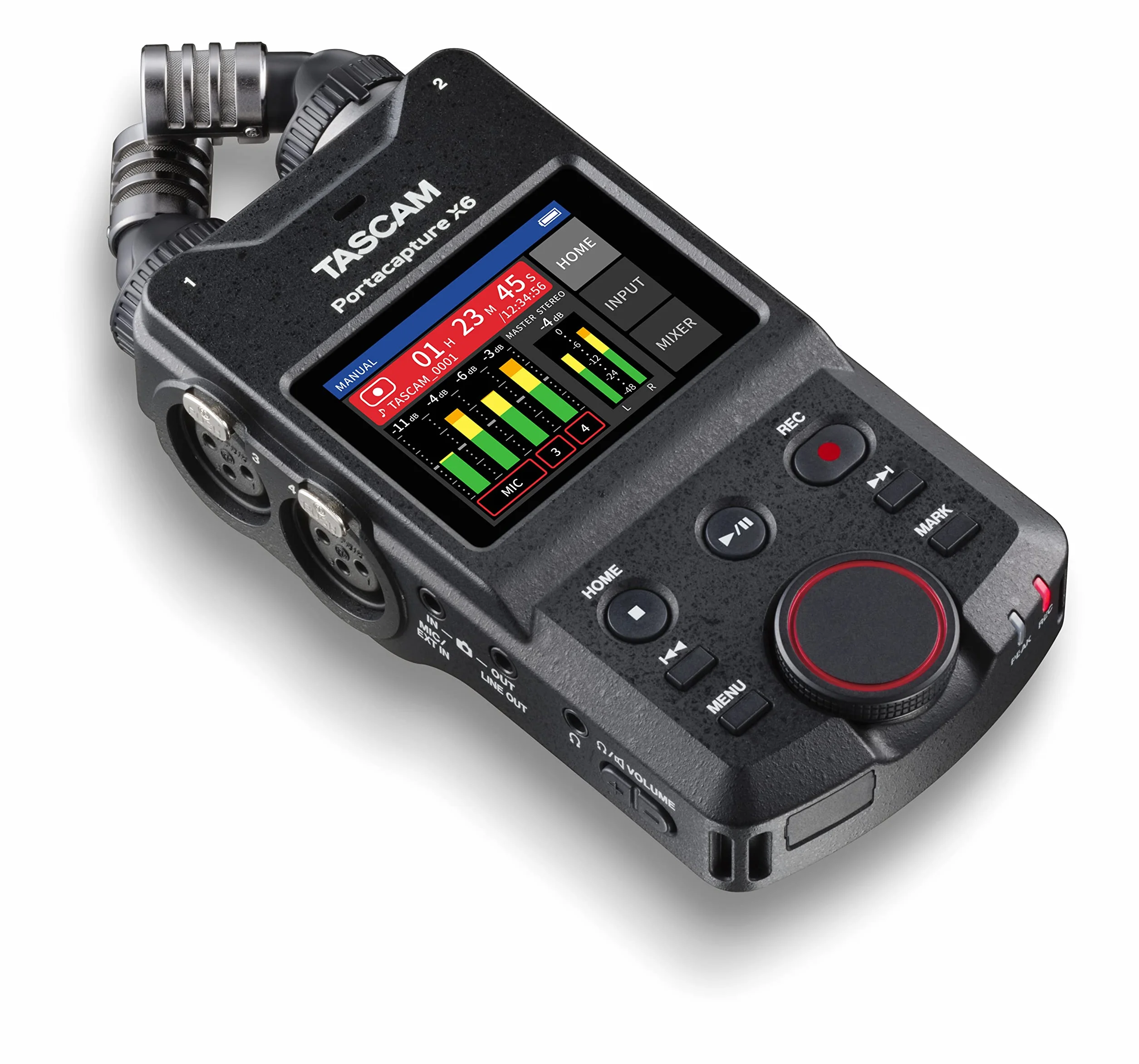 Tascam Portacapture X6 - Hochauflösender Handheld-Mehrspurrecorder & SanDisk Ultra Android microSDXC UHS-I Speicherkarte 512 GB + Adapter